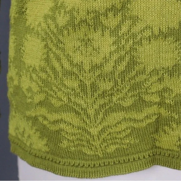 Oleana Floral Knit Cardigan in Olive and Lavender